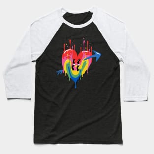 Trippy Drippy Heart Baseball T-Shirt